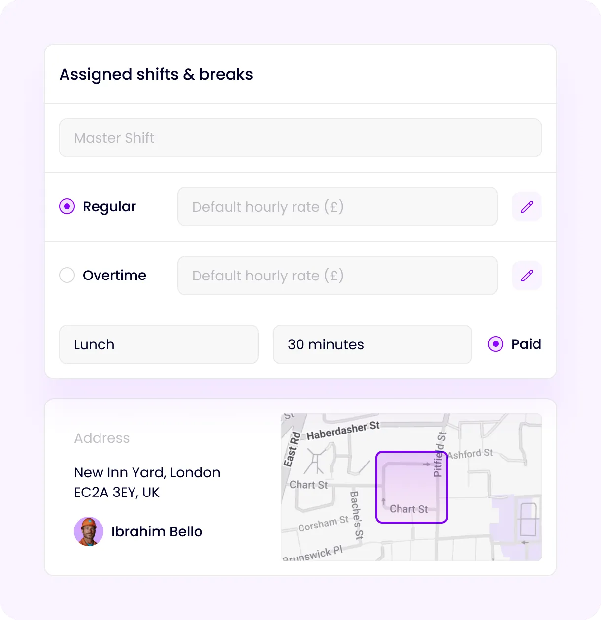 Site configuration