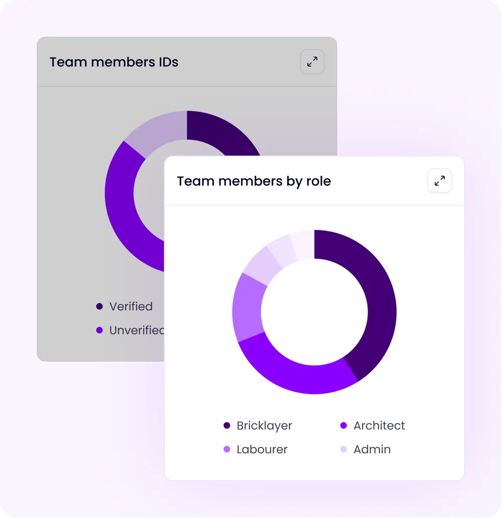 Vyce team member ID and roles dashboard